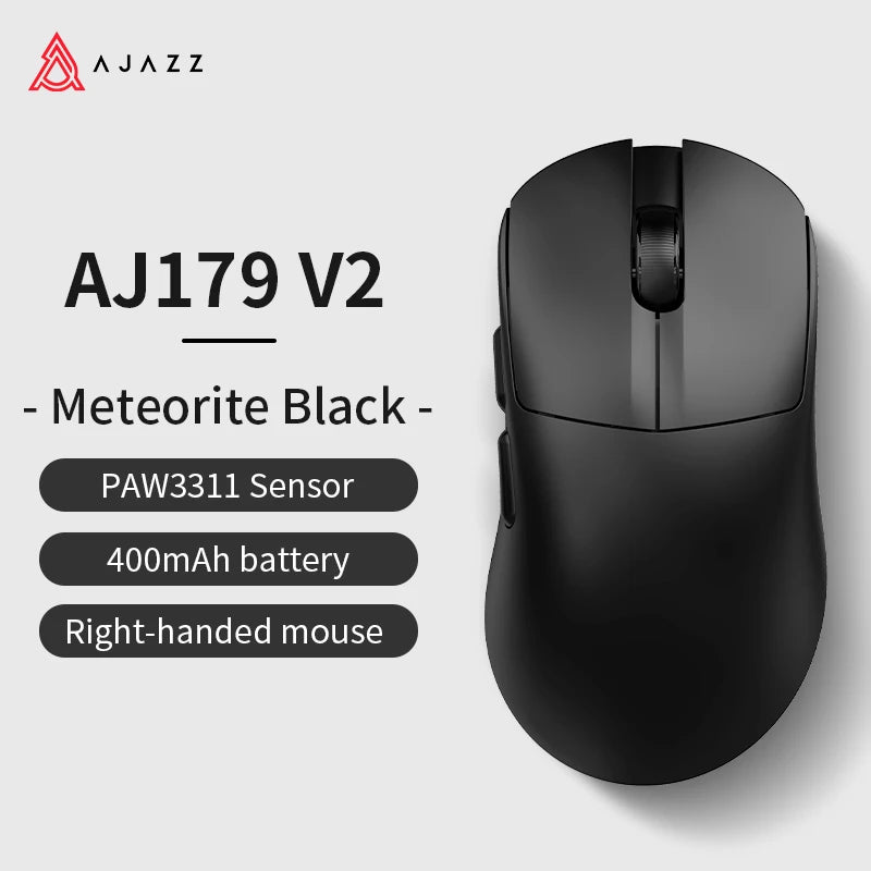 AJAZZ AJ179 v2 MAX Wireless Gaming e-Sport 1K Polling Rate Lightweight Design Ergonomic PAW3311 Sensor